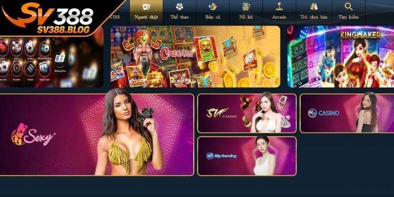 Giới thiệu hệ thống sảnh casino SV388